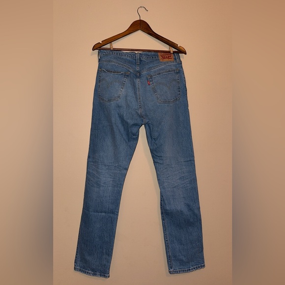 Levi's 501 W30/L32 Distressed Blue Straight Jeans - Picture 2 of 4